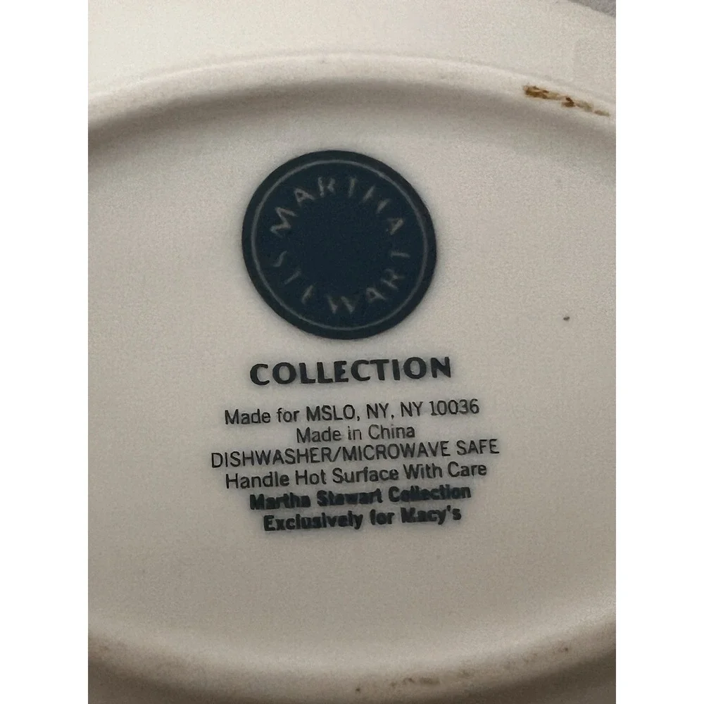 Martha Stewart Collection White Salt Pepper Shakers Tray Set Ceramic